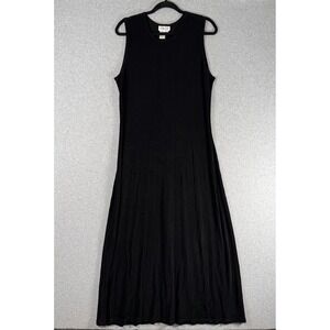 Coldwater creek dress womens large black slinky maxi stretchy usa made tank